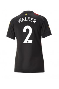 Manchester City Kyle Walker #2 Fotballdrakt Borte Klær Dame 2022-23 Korte ermer